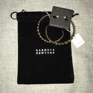 Kenneth Jay Lane Beaded Wire Hoops BNWT!